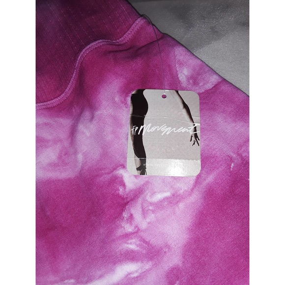 NWT Free People Size M/L Movement GOOD KARMA Pink Tie-Dye Leggings - Picture 6 of 10